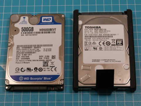 新旧のHDD